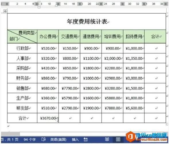 word2007怎么计算表格