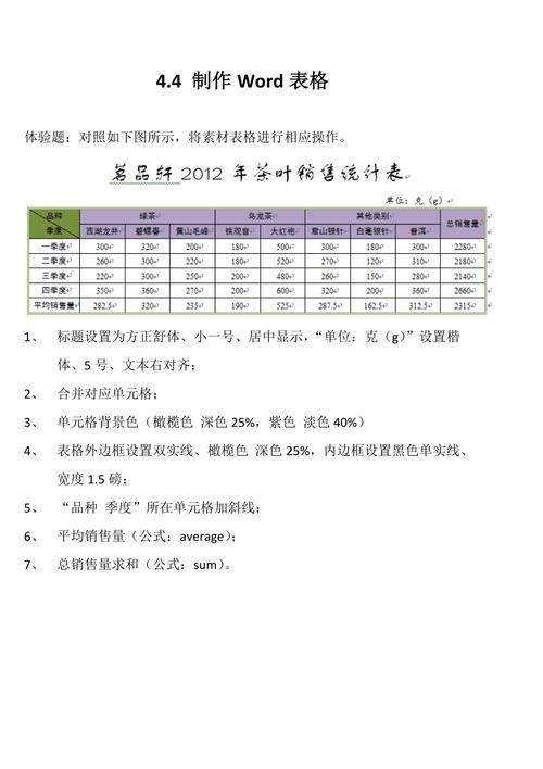 word表格题目怎么做