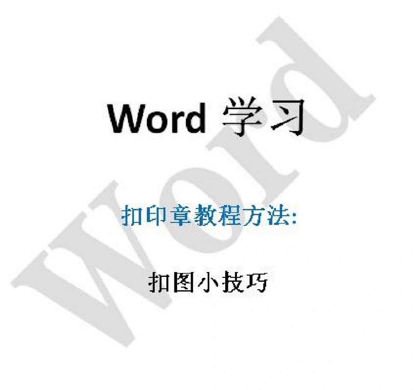 怎么学习word软件