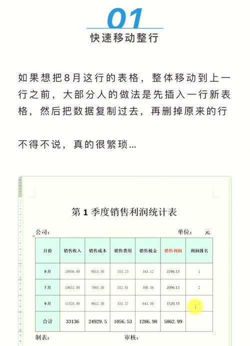 word怎么移表格行