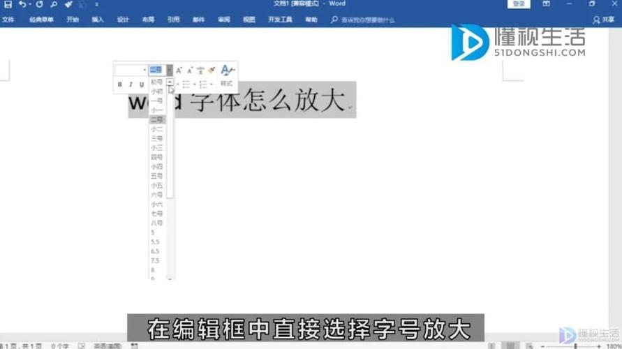 word2003怎么把字体放大