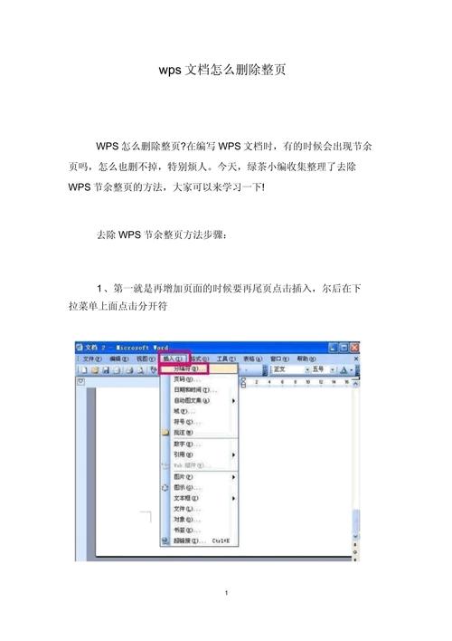 wps word怎么删除页