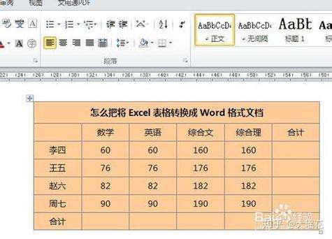 excel表格怎么转换成word表格