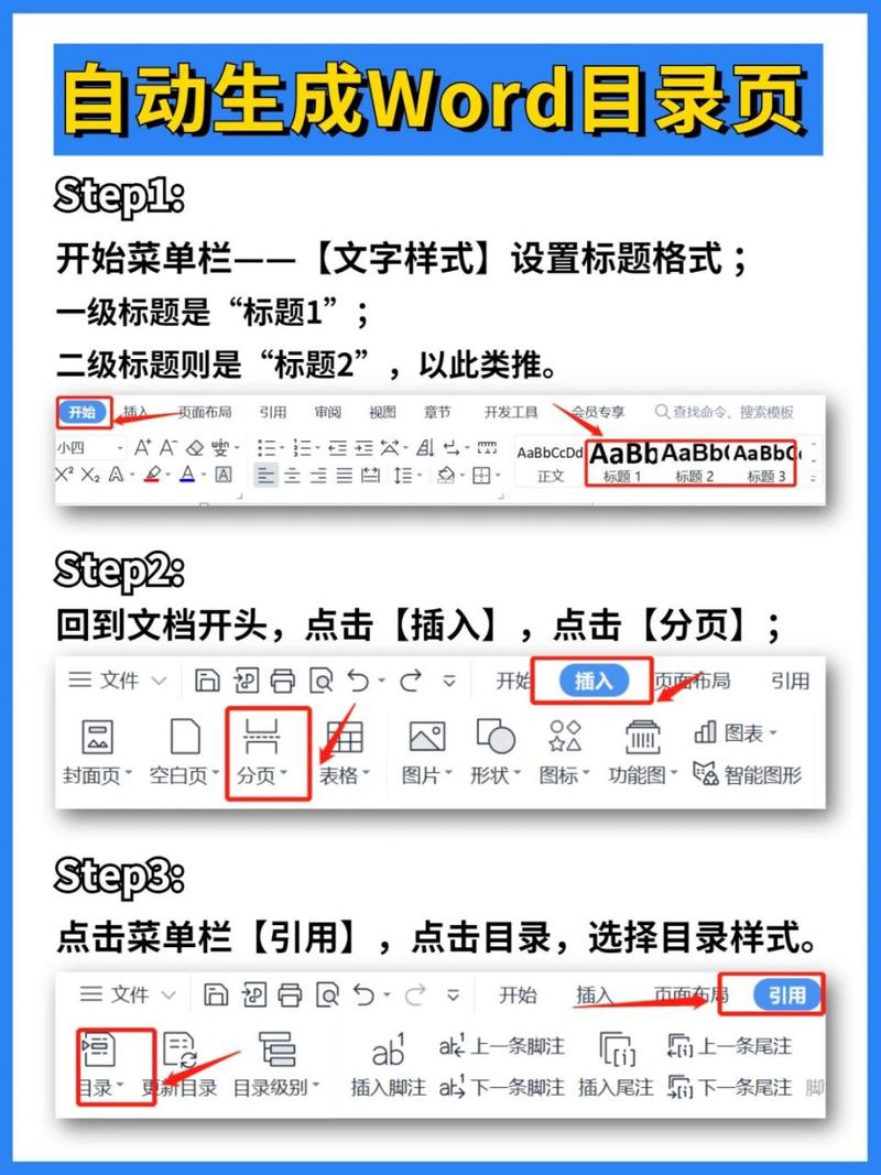 word2007目录怎么生成目录