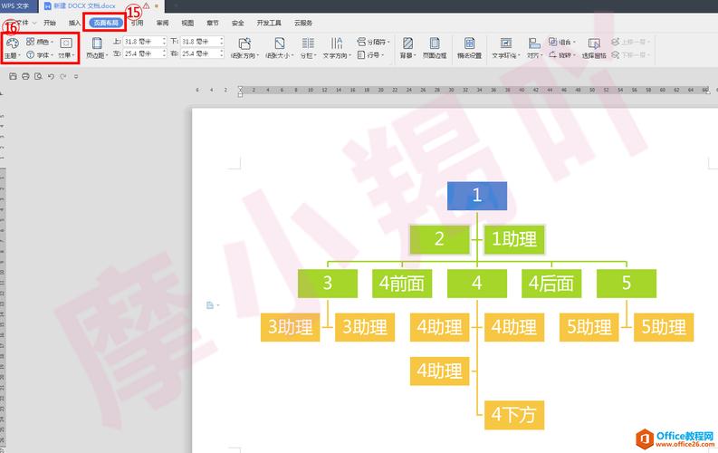 word2016组织结构图怎么做