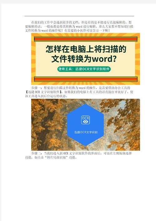 怎么把扫描的文件转换成word文档