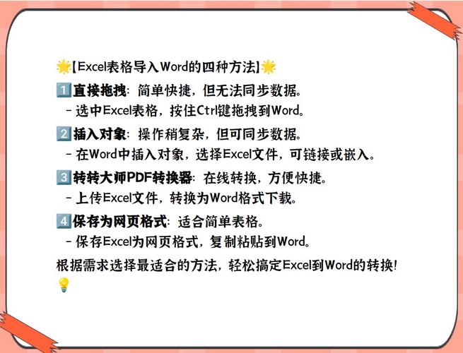 怎么把excel表格导入word表格