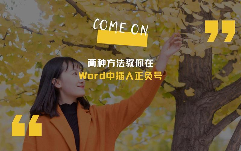 word怎么去正负