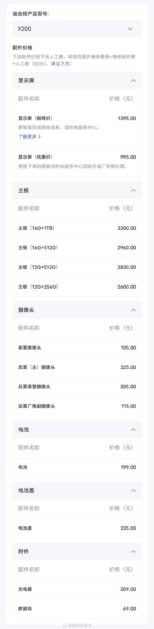 手机换主板多少钱