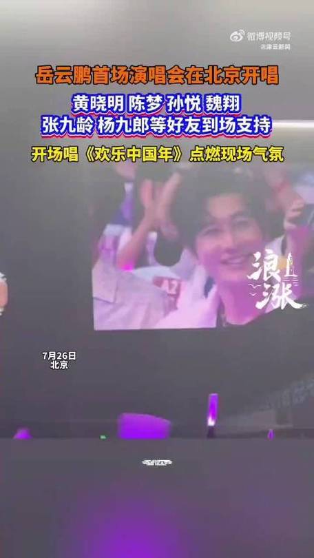 陈梦黄晓明一起看岳云鹏演唱会