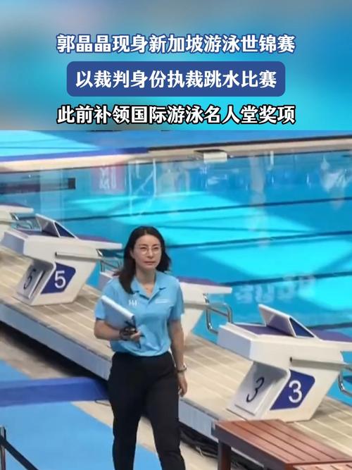 郭晶晶以裁判身份执裁跳水比赛