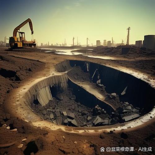 河北沙河一地发生地表塌陷