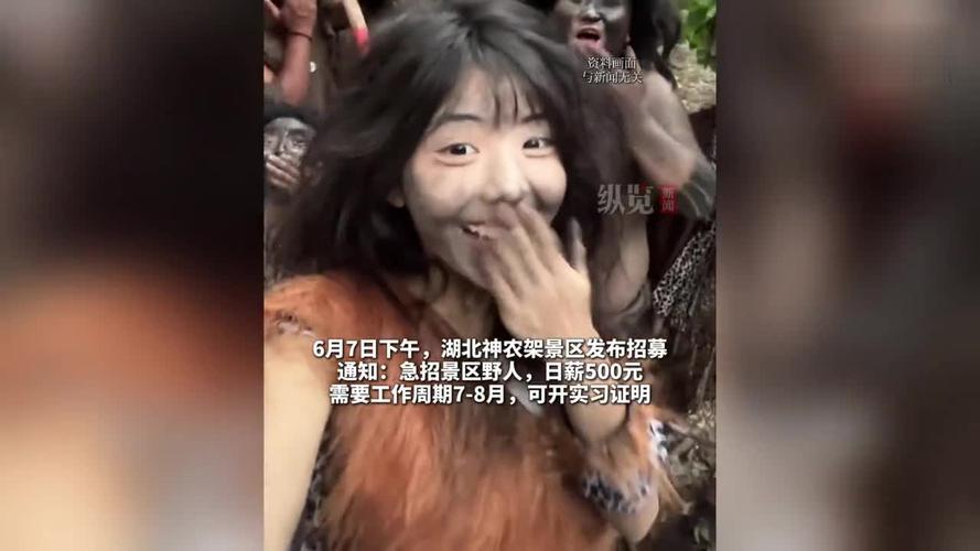 景区300元一天招大学生兼职“野人”