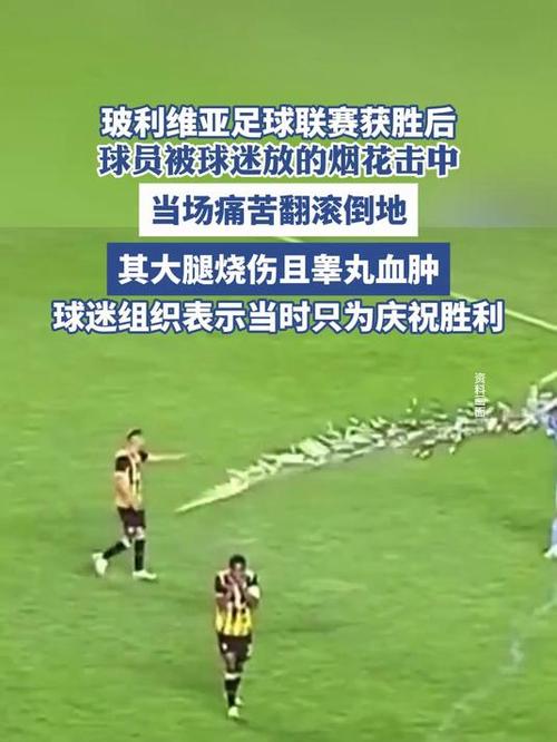 玻利维亚足球联赛球员被烟花击中