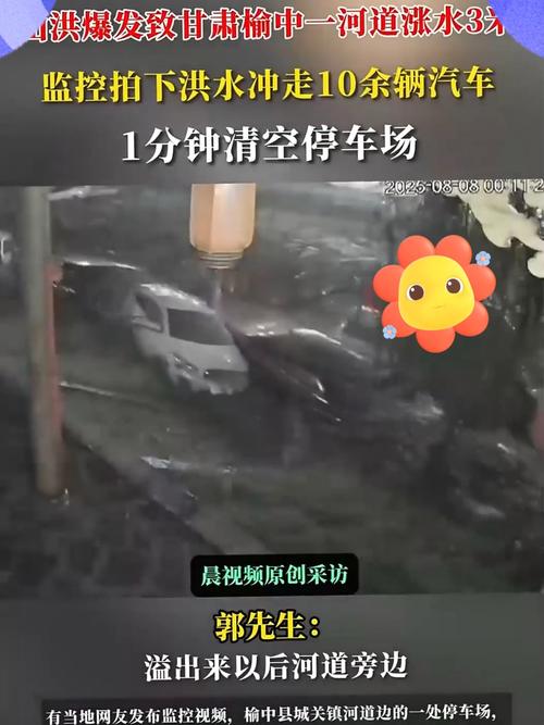 洪水1分钟冲走10多辆车清空停车场