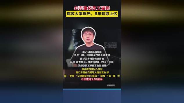 幻方量化员工被抓 6年套取上亿