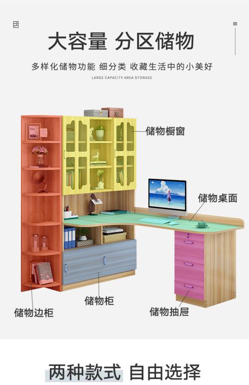 电脑书架一体桌如何组装