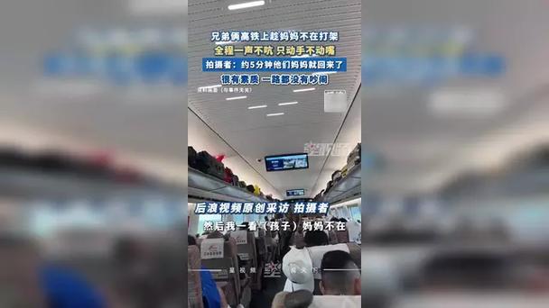 俩小孩高铁上静音打架只动手不动嘴