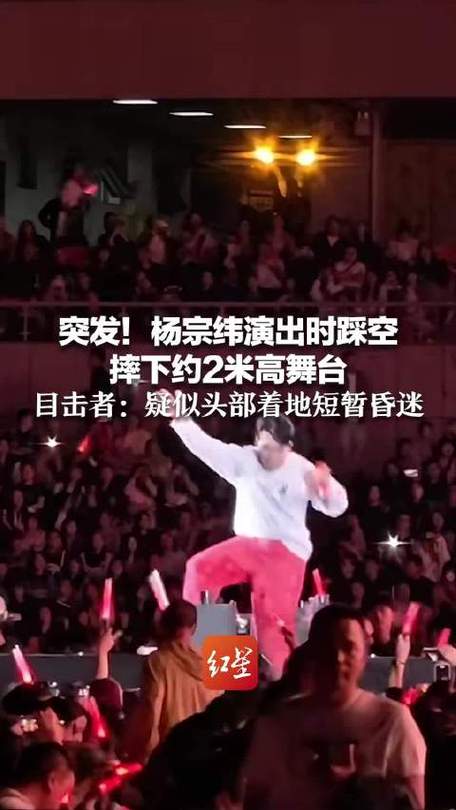 杨宗纬摔下舞台 目击者称疑短暂昏迷