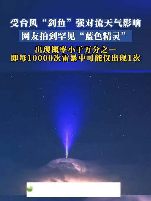 摄影师拍到“蓝色喷流闪电”