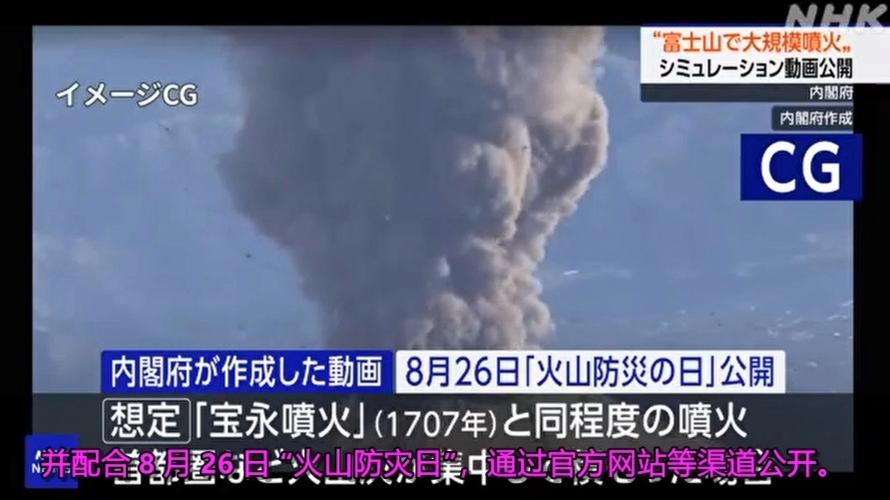 日本公布富士山喷发模拟画面