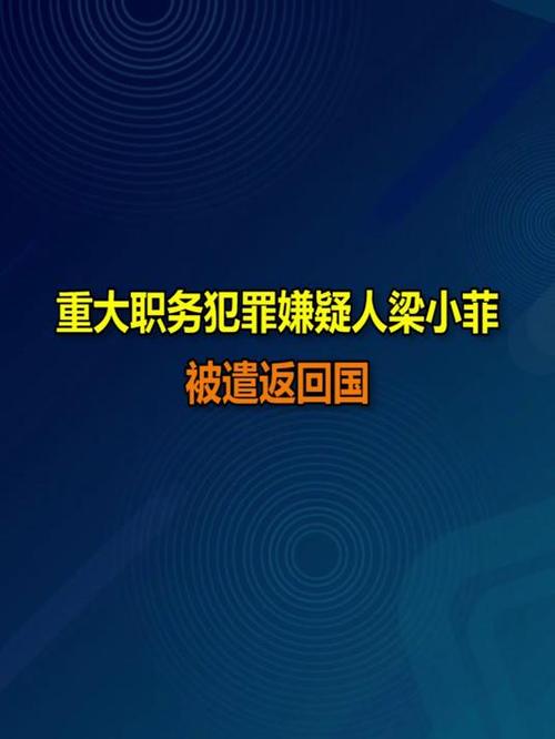 重大职务犯罪嫌疑人梁小菲被遣返回国