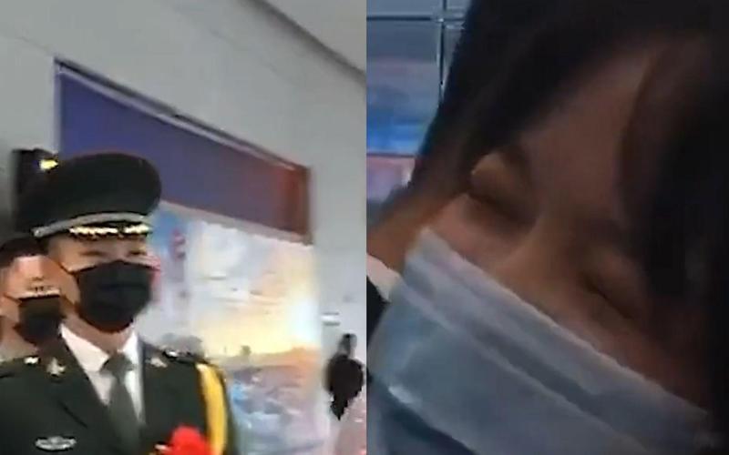 军人退役当天向相恋8年女友成功求婚