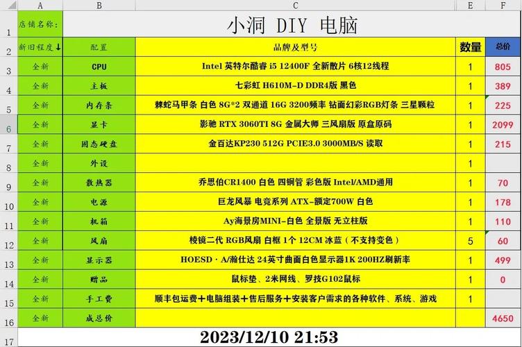 两千块左右如何组装电脑