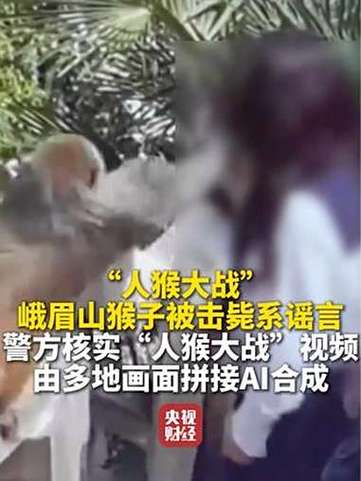 警方辟谣峨眉山猴子被击毙