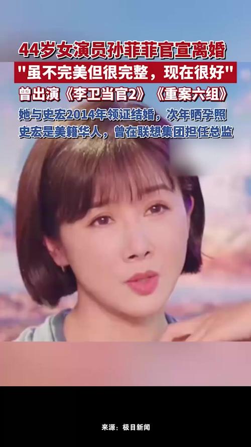 演员孙菲菲官宣离婚