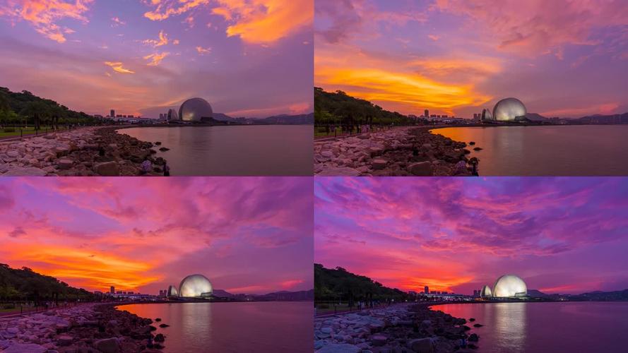 台风即将登陆 珠海天空现绚烂晚霞