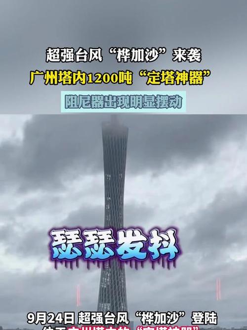 广州塔“定塔神器”出现明显摆动