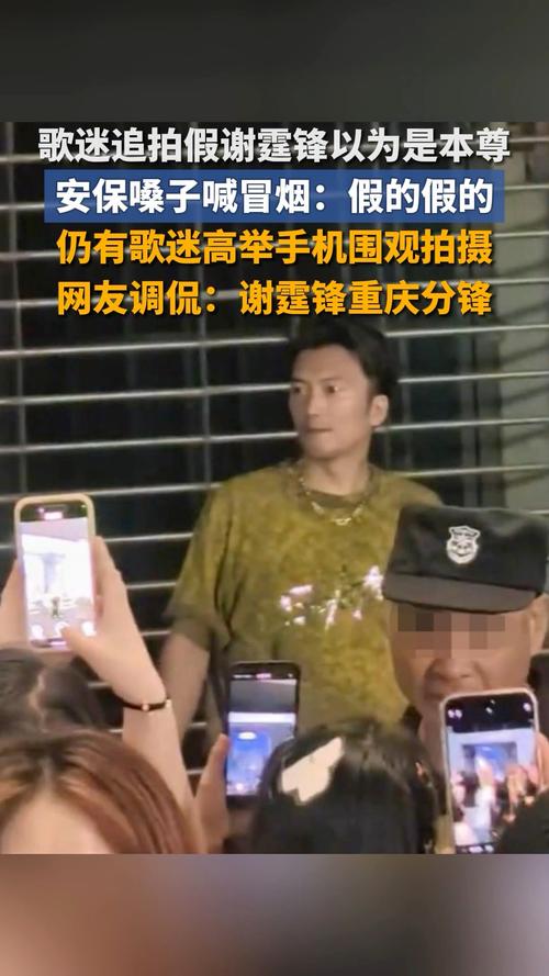 歌迷狂追“谢霆锋”拍照 安保：假的！