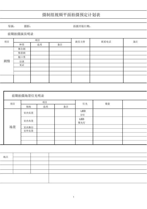 短视频制作计划表怎么做