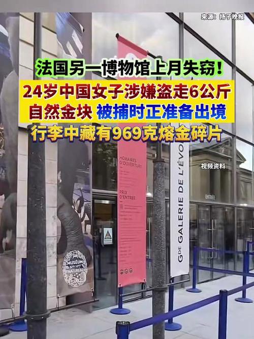 中国女子被指盗走法博物馆6公斤黄金