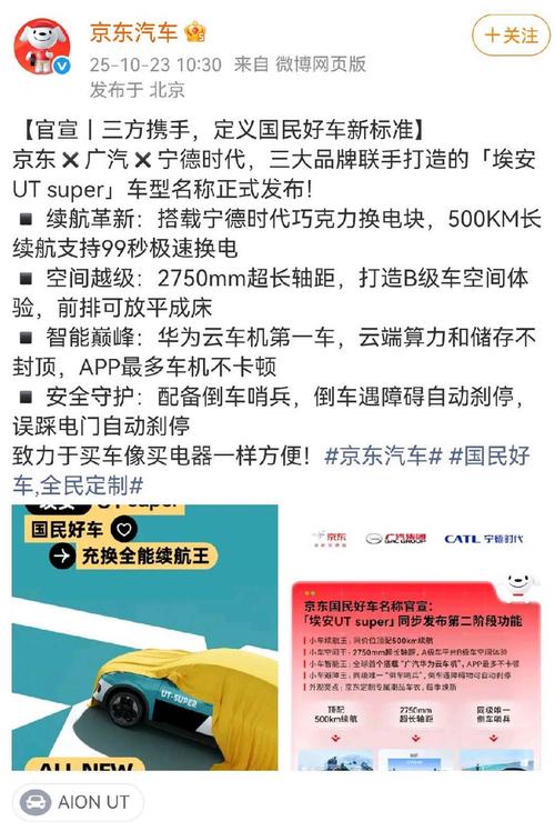 京东公布新车性能配置