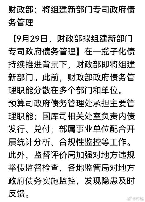 财政部官网新增财政部债务管理司