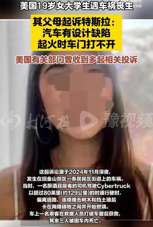 美国一特斯拉打不开车门 5人被烧死