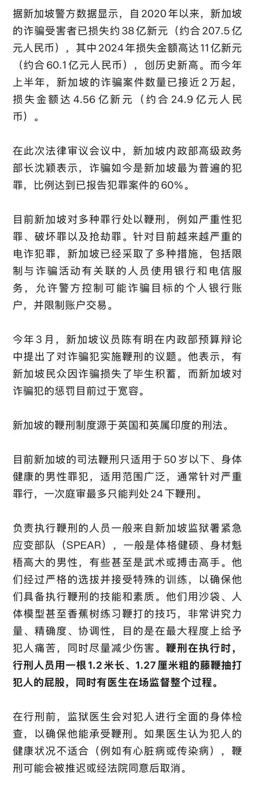 新加坡将对诈骗分子处以鞭刑