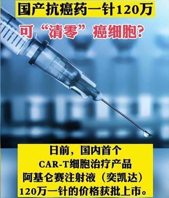 百万一针的抗癌药有望首次纳入商保