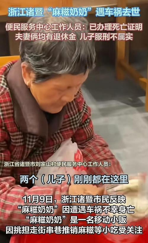 诸暨网红“麻糍奶奶”遇车祸去世