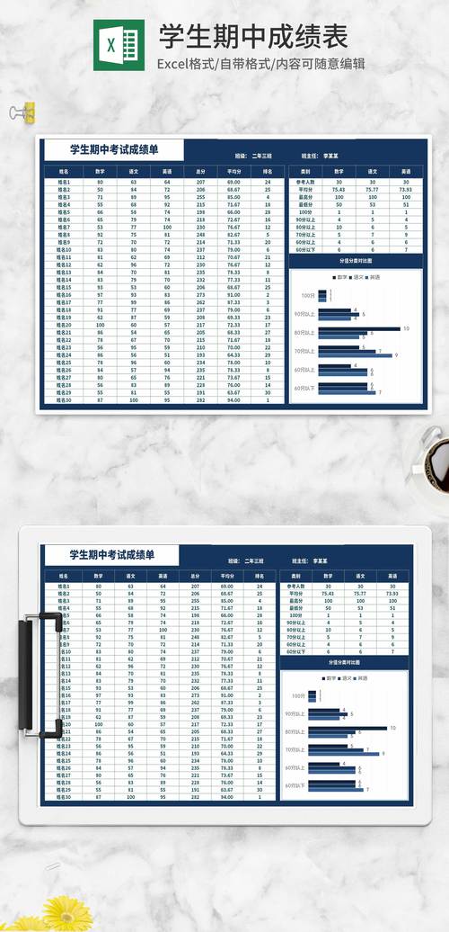怎么制作成绩单模板短视频