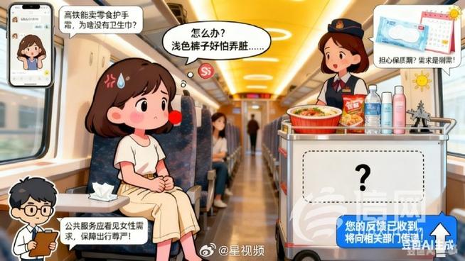 12306回应高铁不卖卫生巾