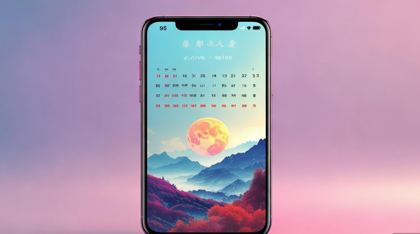 open手机壁纸怎么设置阴历显示？